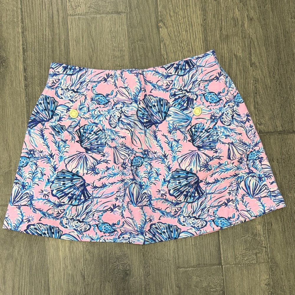 Lilly Pulitzer Pink and Blue Seashell Skirt